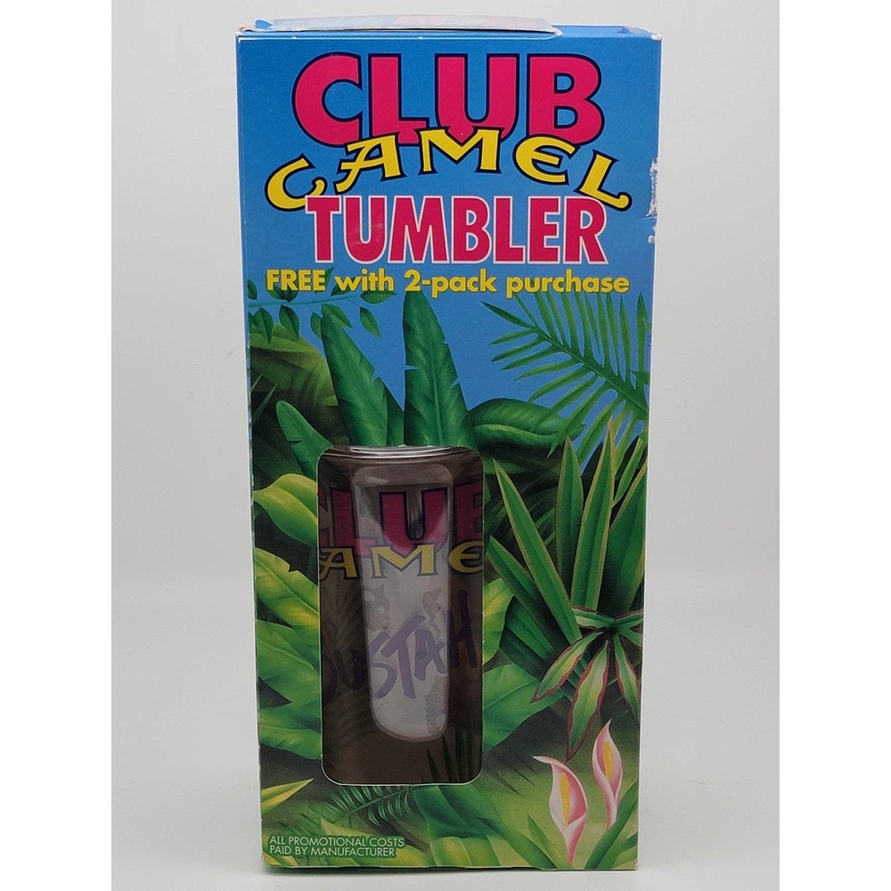 Vintage Club Camel Joe  Cigarettes 12 OZ Tumbler Cup Eddie Floyd Bustah NEW